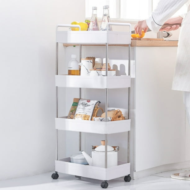 US 4Tiers Slide Rolling kitchen Cart Trolley Rack Holder Storage Shelf Organiser US 4Tiers Slide Rolling kitchen Cart Trolley Rack Holder Storage Shelf Organiser